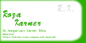 roza karner business card