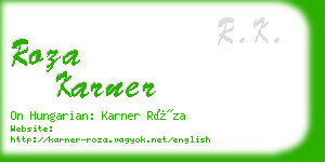 roza karner business card